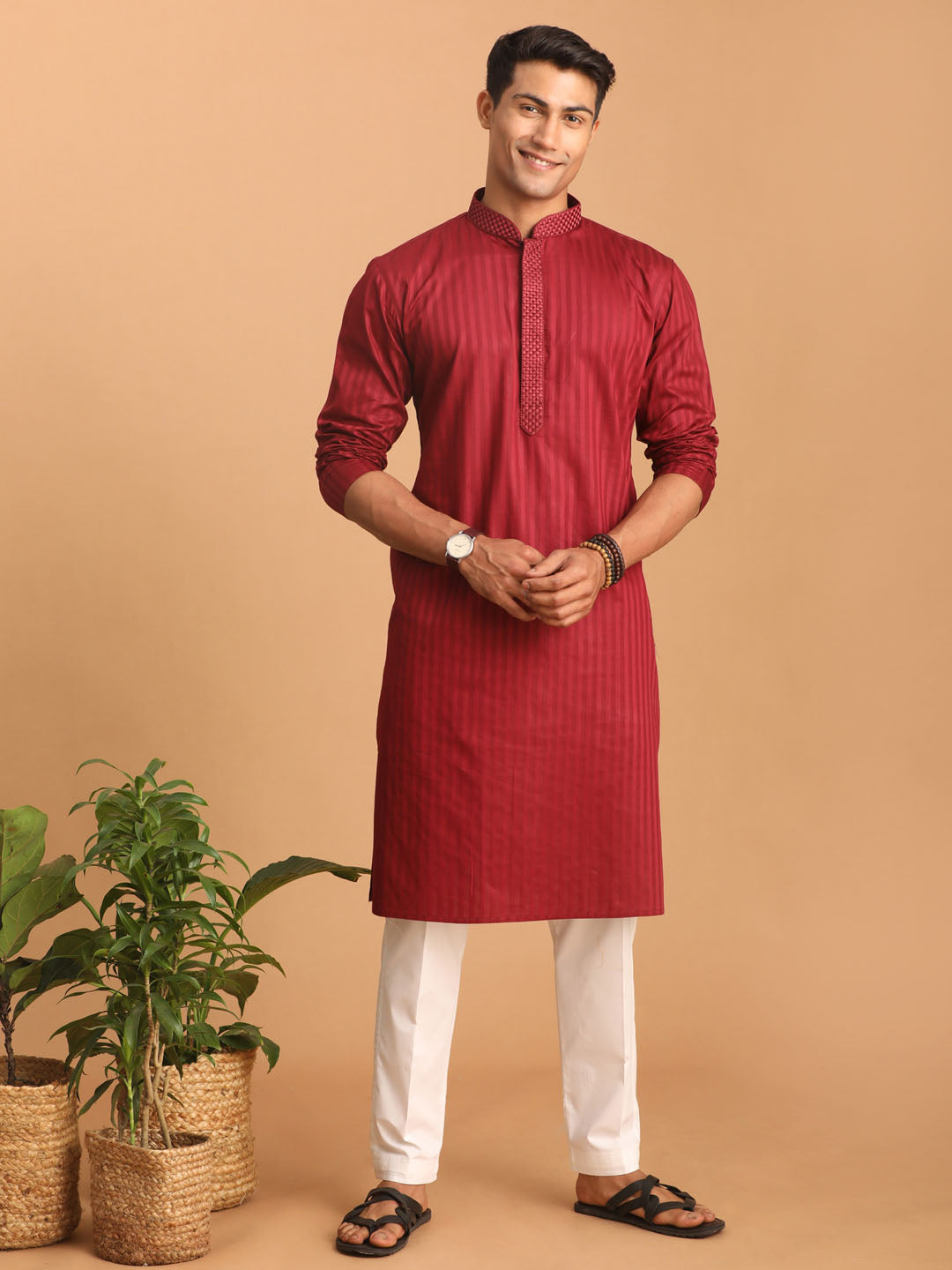 Buy White 2-Piece Ethnic Suit for Men by Pratap Online | Ajio.com