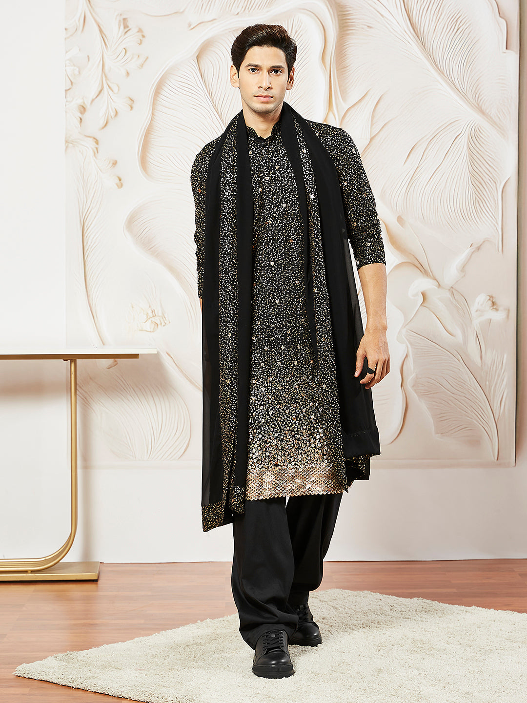 men’s kurta pant dupatta set