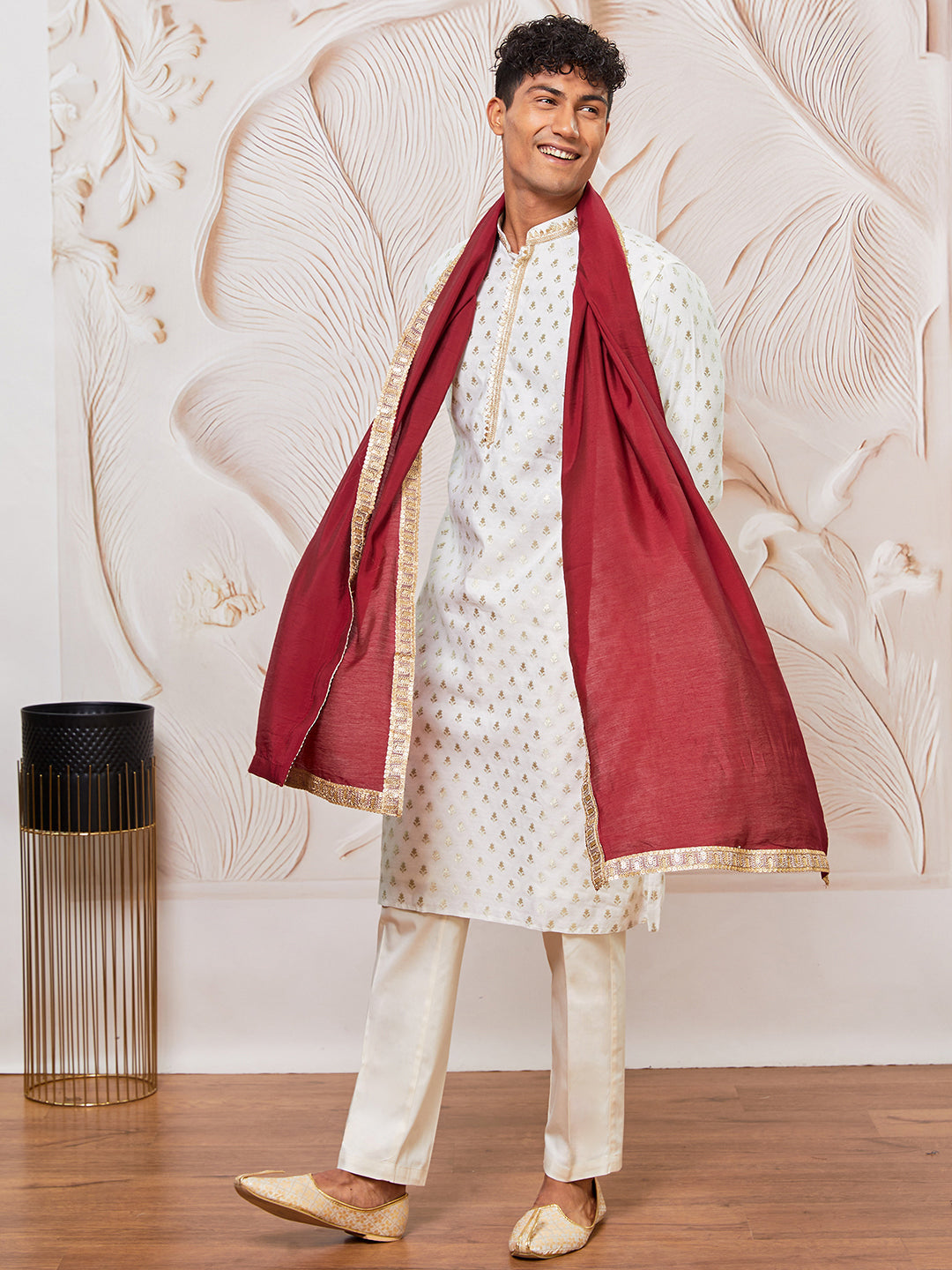 men’s kurta pant dupatta set