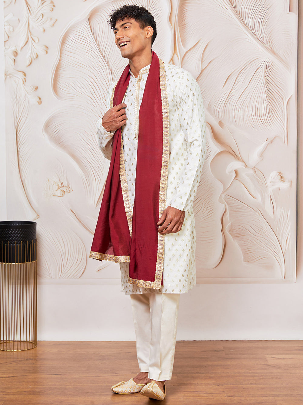 men’s kurta pant dupatta set