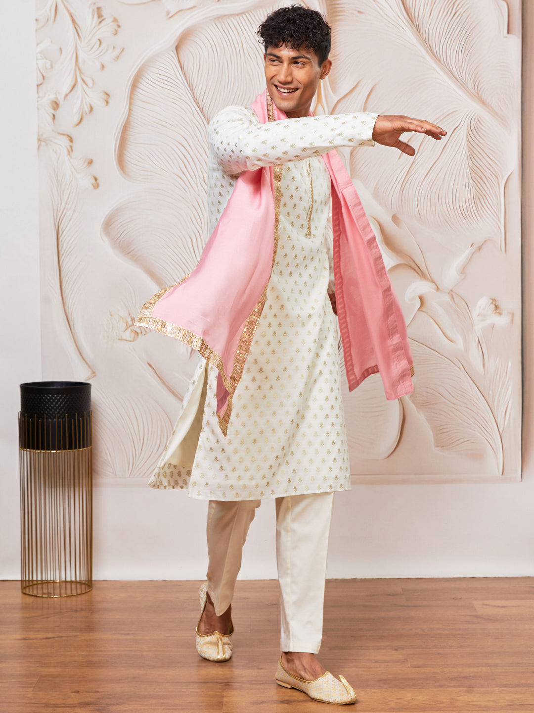 men’s kurta pant dupatta set