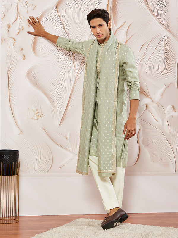 men’s kurta pant dupatta set