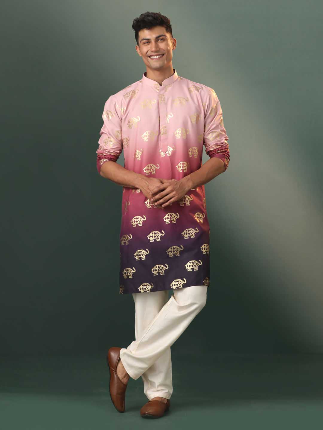 Men Kurta Pyjama Set in Ombre VASTRAMAY – vastramay