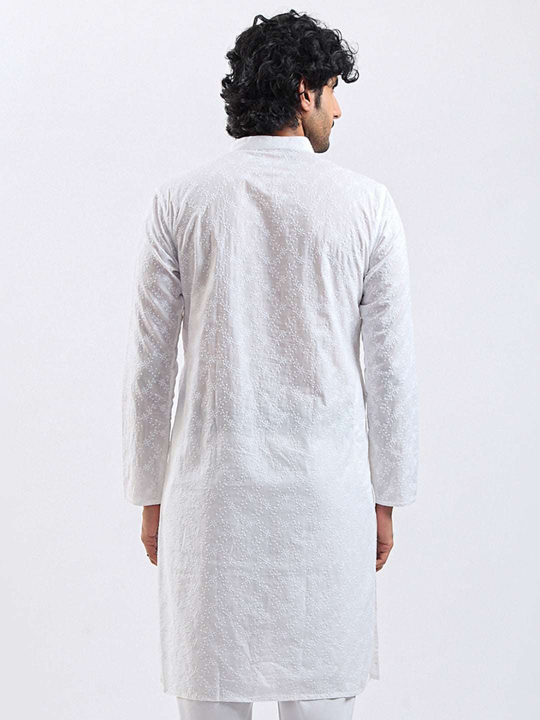Men's White Cotton Kurta