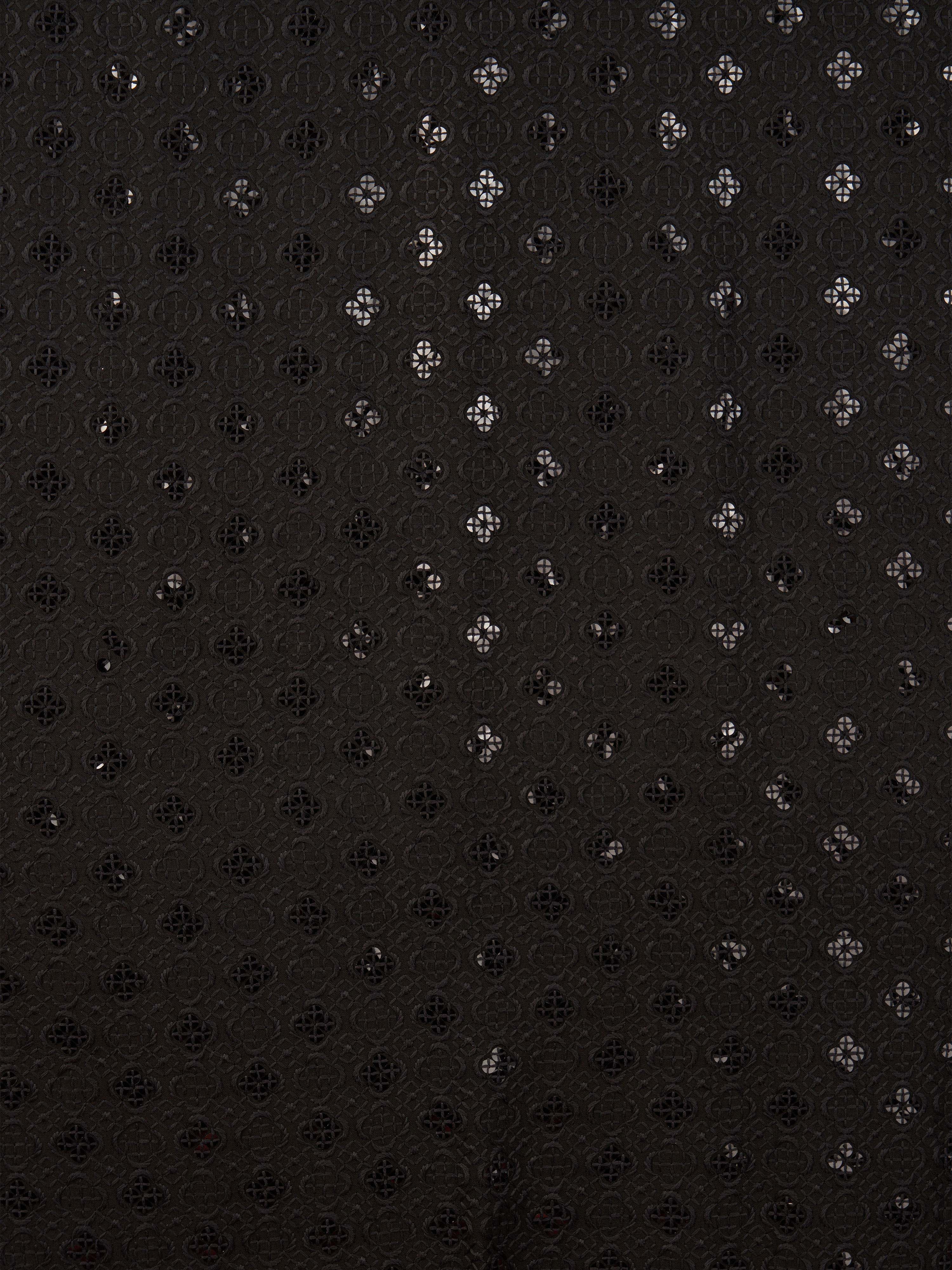 Men's Black Chikankari Silk Kurta with Silk Dupatta Set