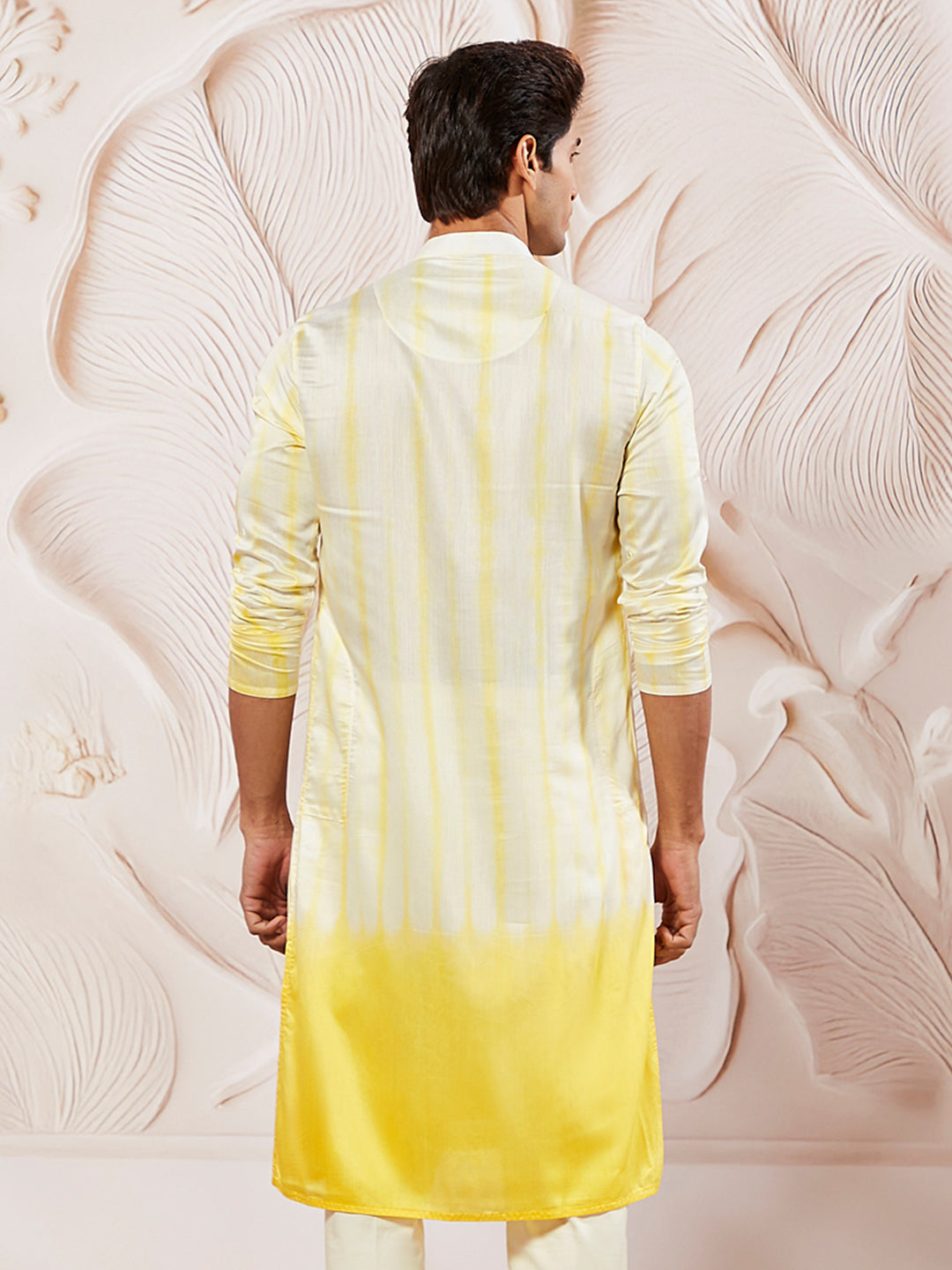Men's Yellow Viscose Kurta