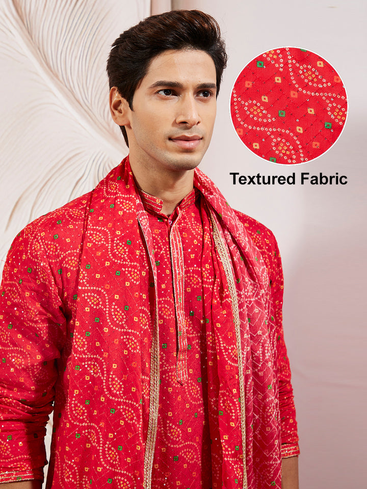 men’s kurta pant dupatta set