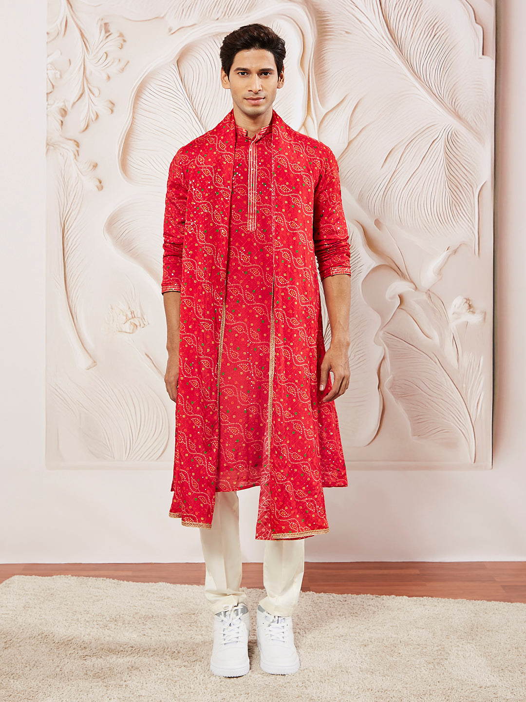 men’s kurta pant dupatta set