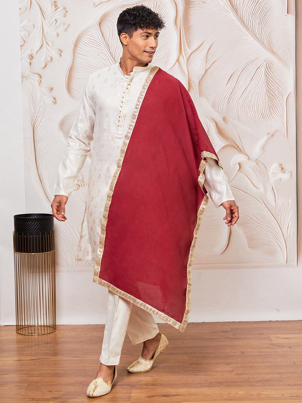 men’s kurta pant dupatta set