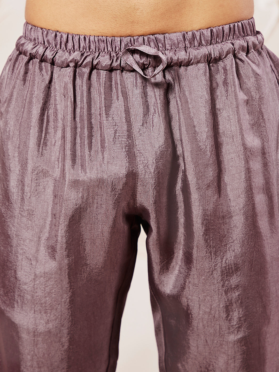 Men's Lavender Tissue Silk Kurta Pyjama Set