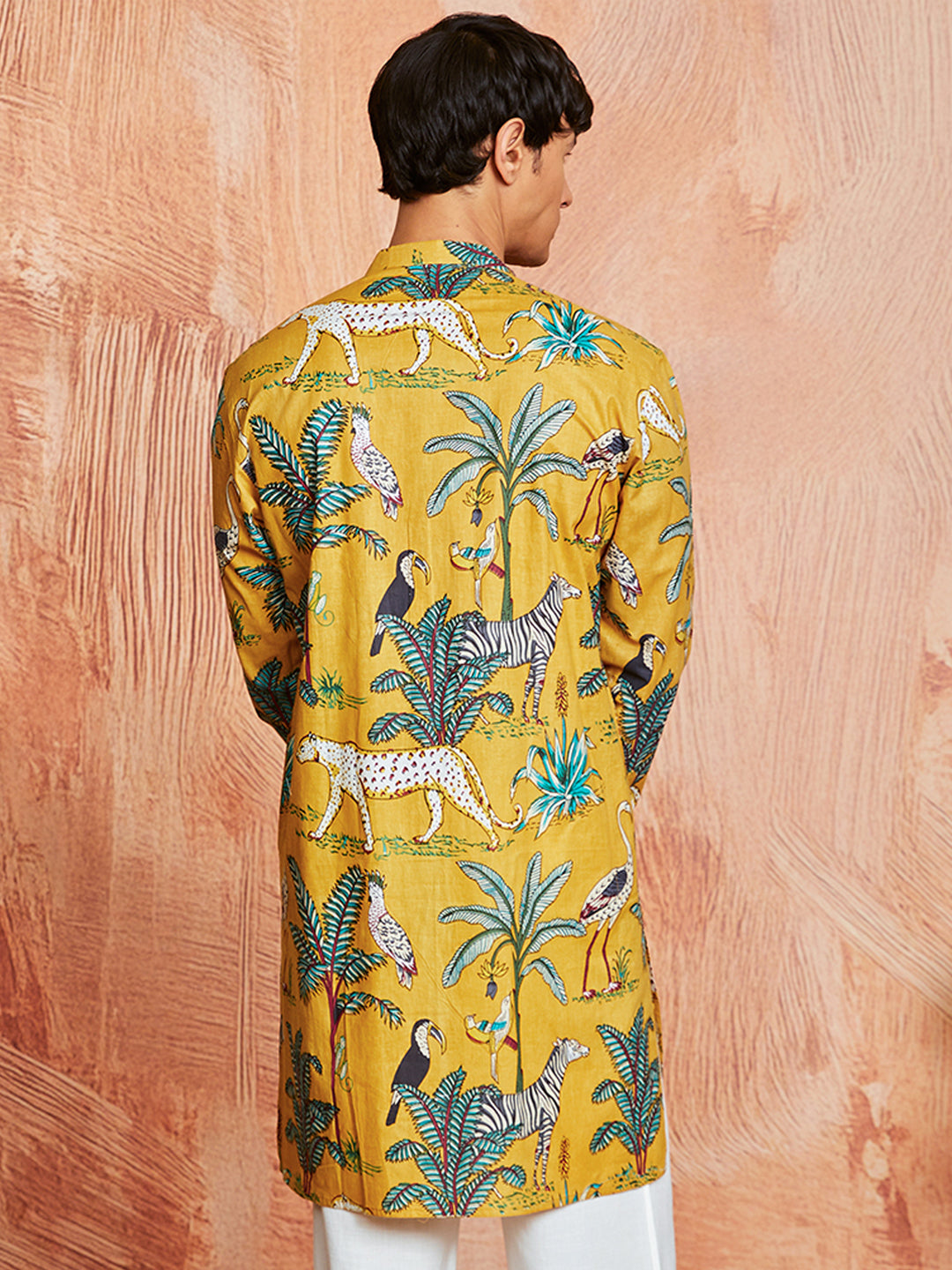 Men's Mustard Cotton Kurta