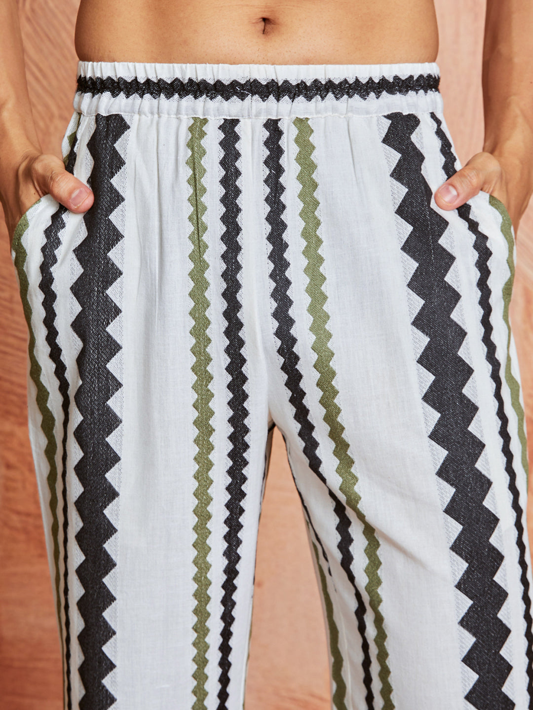 Men's Multi Color Cotton Kurta And Pyjama Set