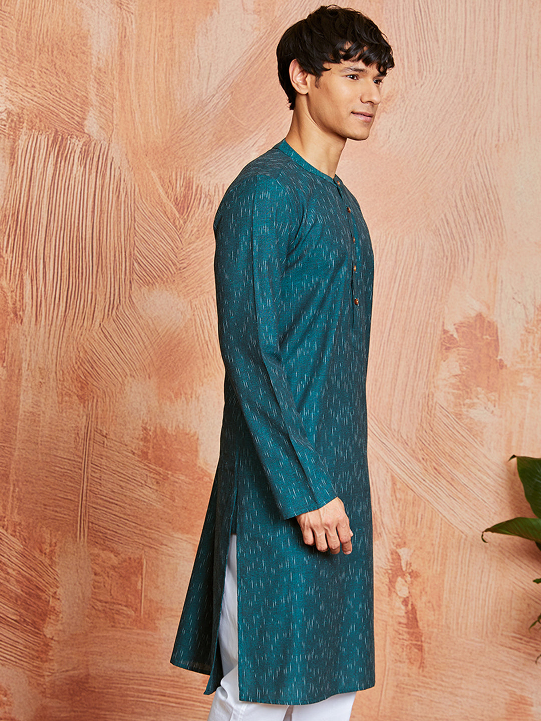Men's Green Cotton Kurta