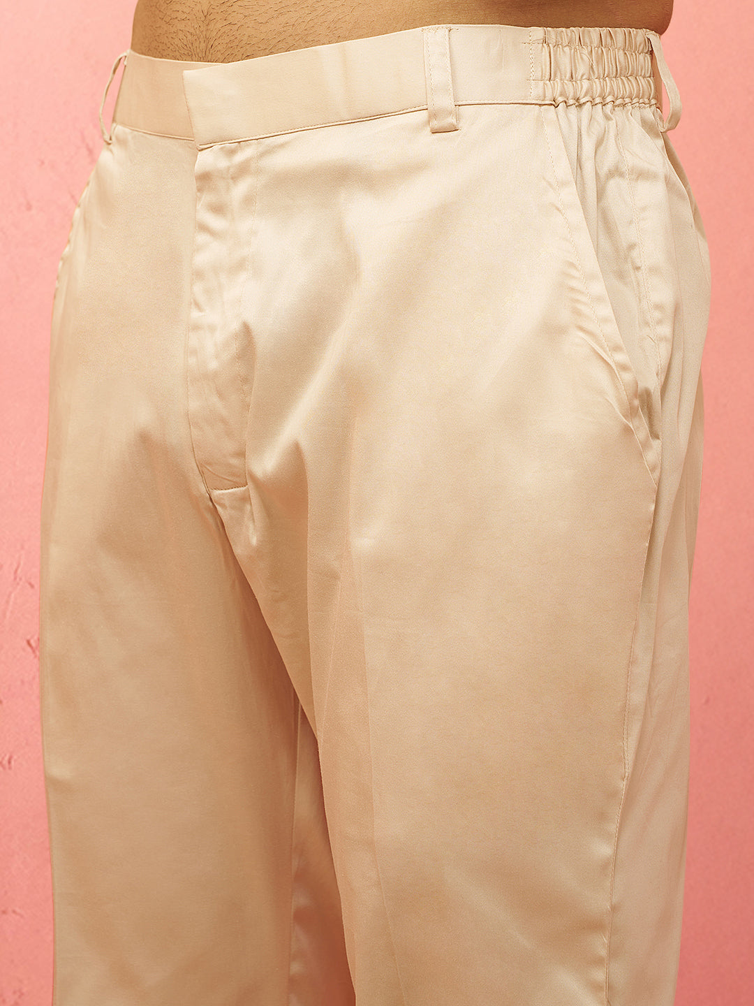 Men's Bottle Green Digital Print Kurta with Cotton Pyjama Set