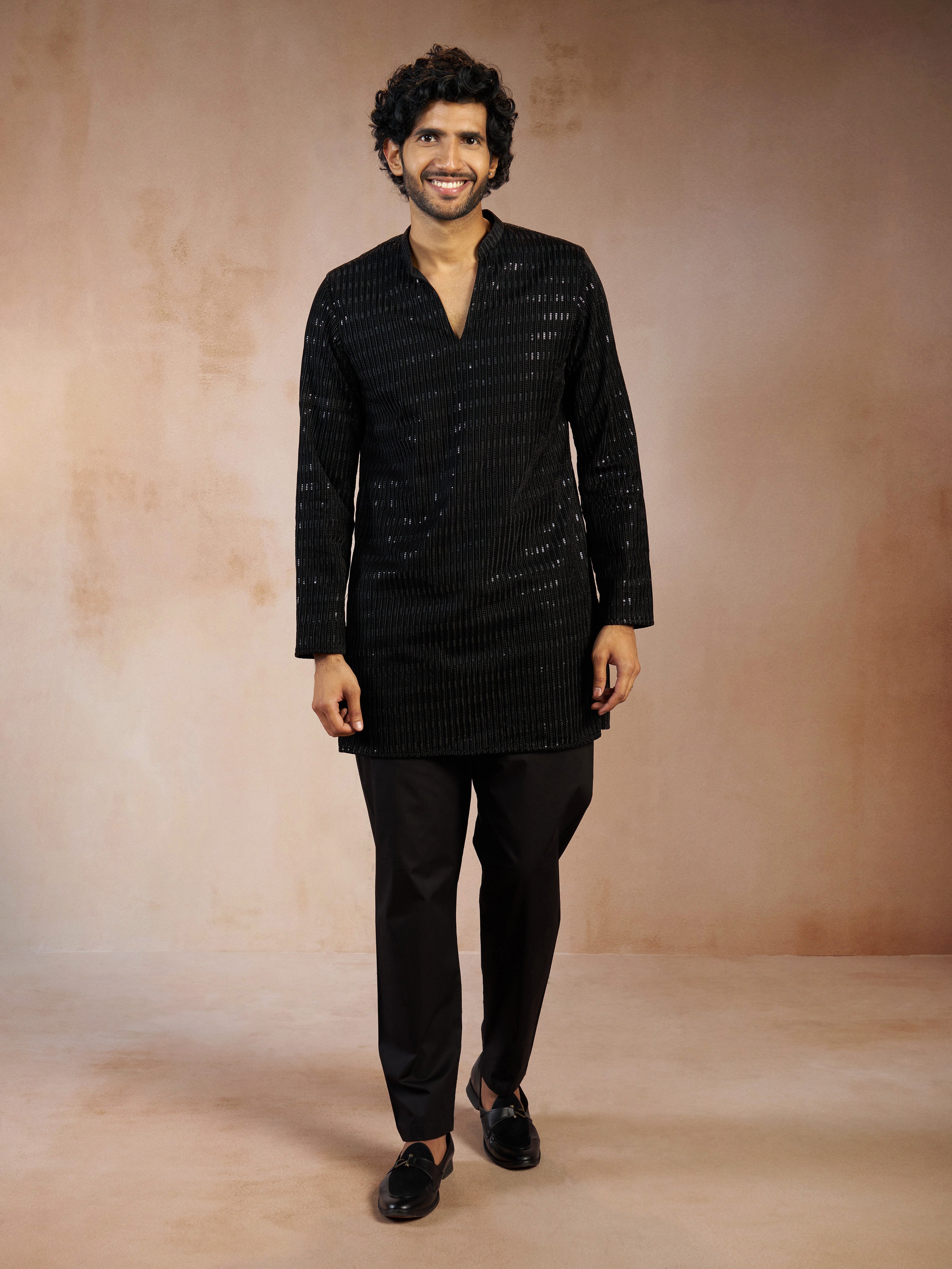Men's Black Cotton Pyjama - Traditional Aligarh Wedding Wear