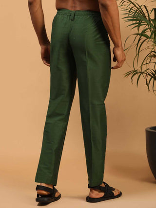 VASTRAMAY Men's Green Cotton Pant Style Pyjama