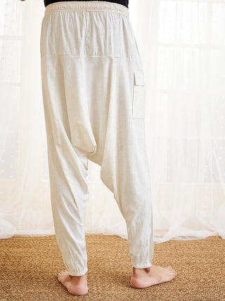 VASTRAMAY Men's White Cotton Pyjama