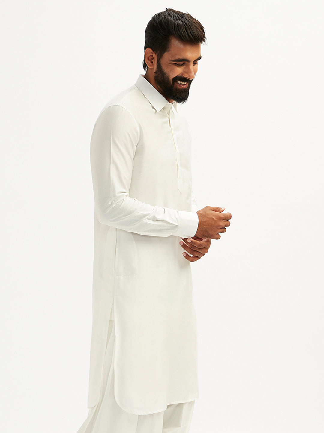 Men’s Solid Pathani Kurta and Patiala Pyjama Set