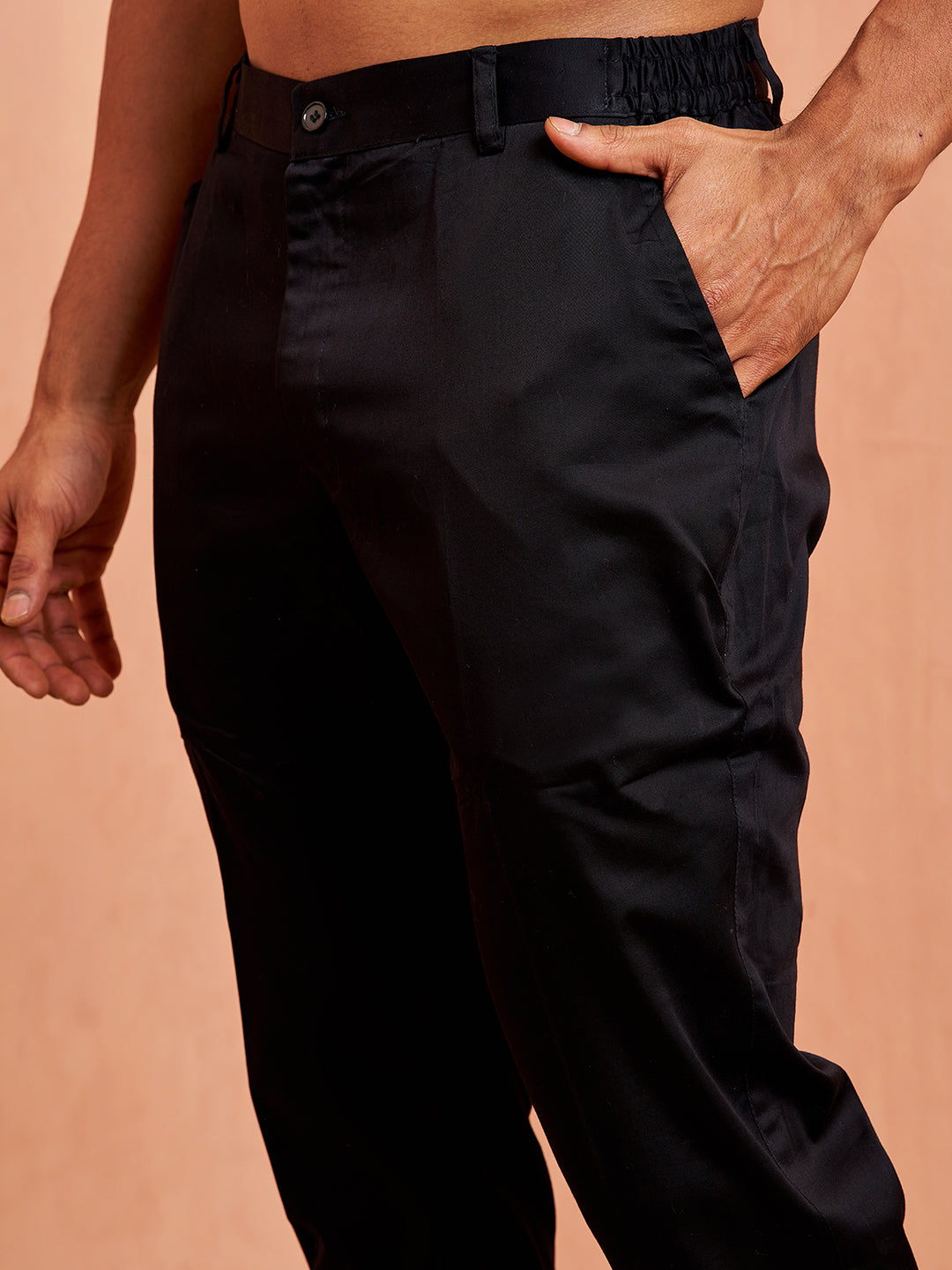 Men's Black Sherwani Kurta Pyjama