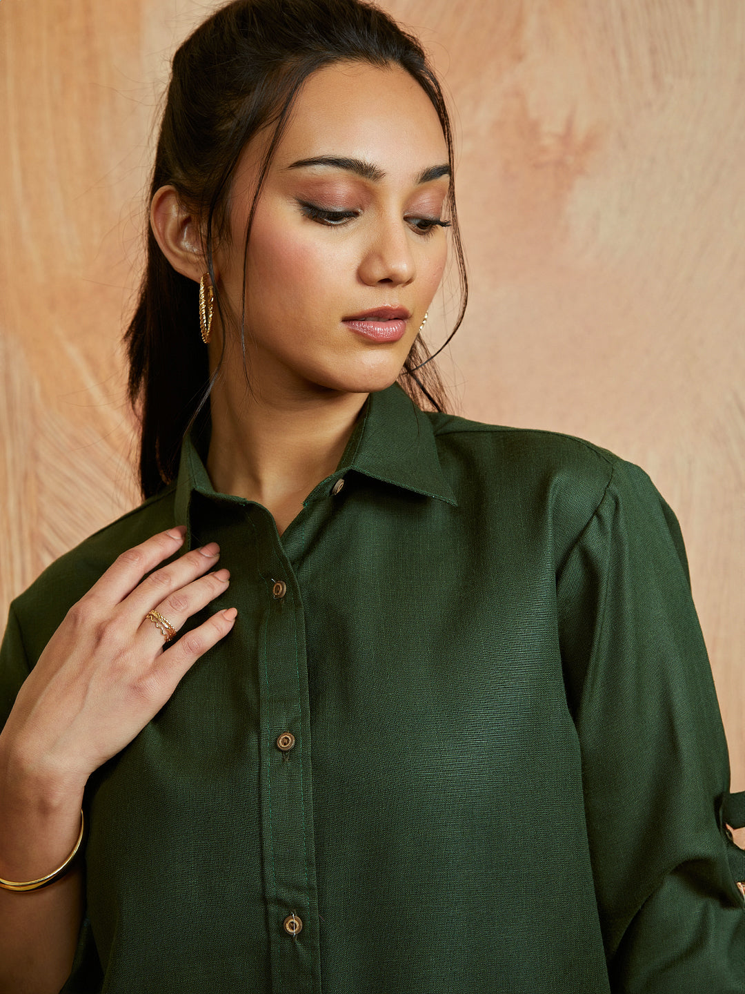 Women's Mehendi Green Co Ords Set