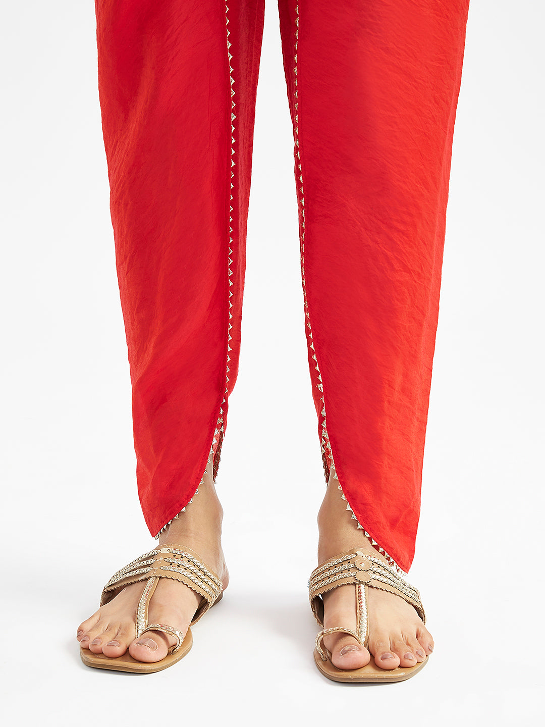 Women's Red Dhoti Kurta Set