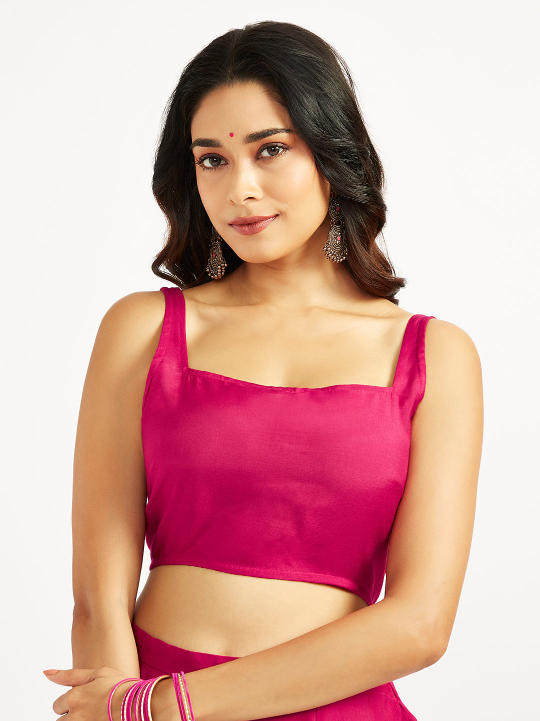 Women's Magenta Jacket Top Pant Set