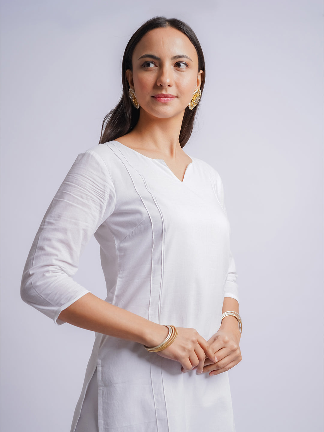 Women's White Only Kurta