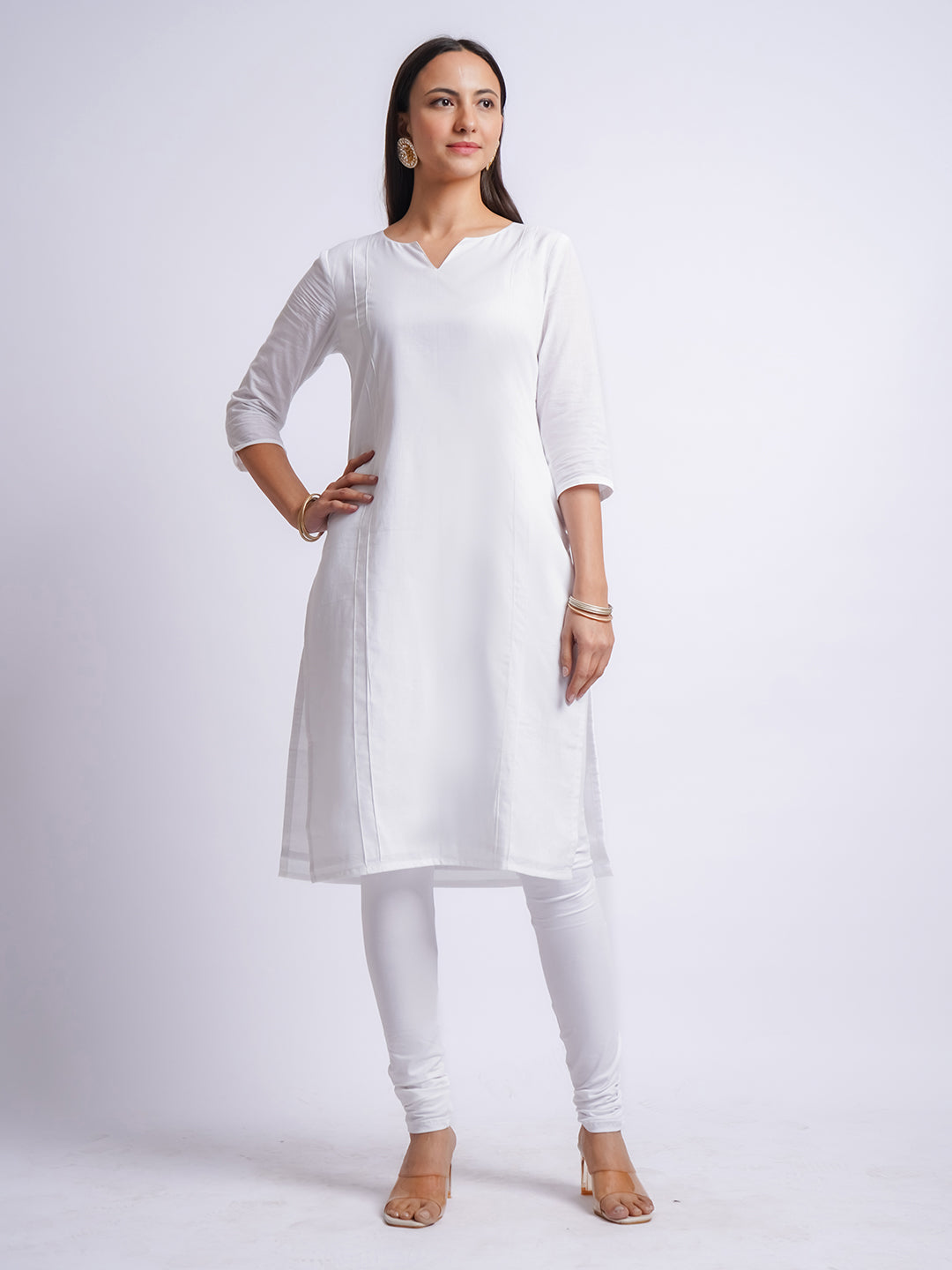 Women's White Only Kurta
