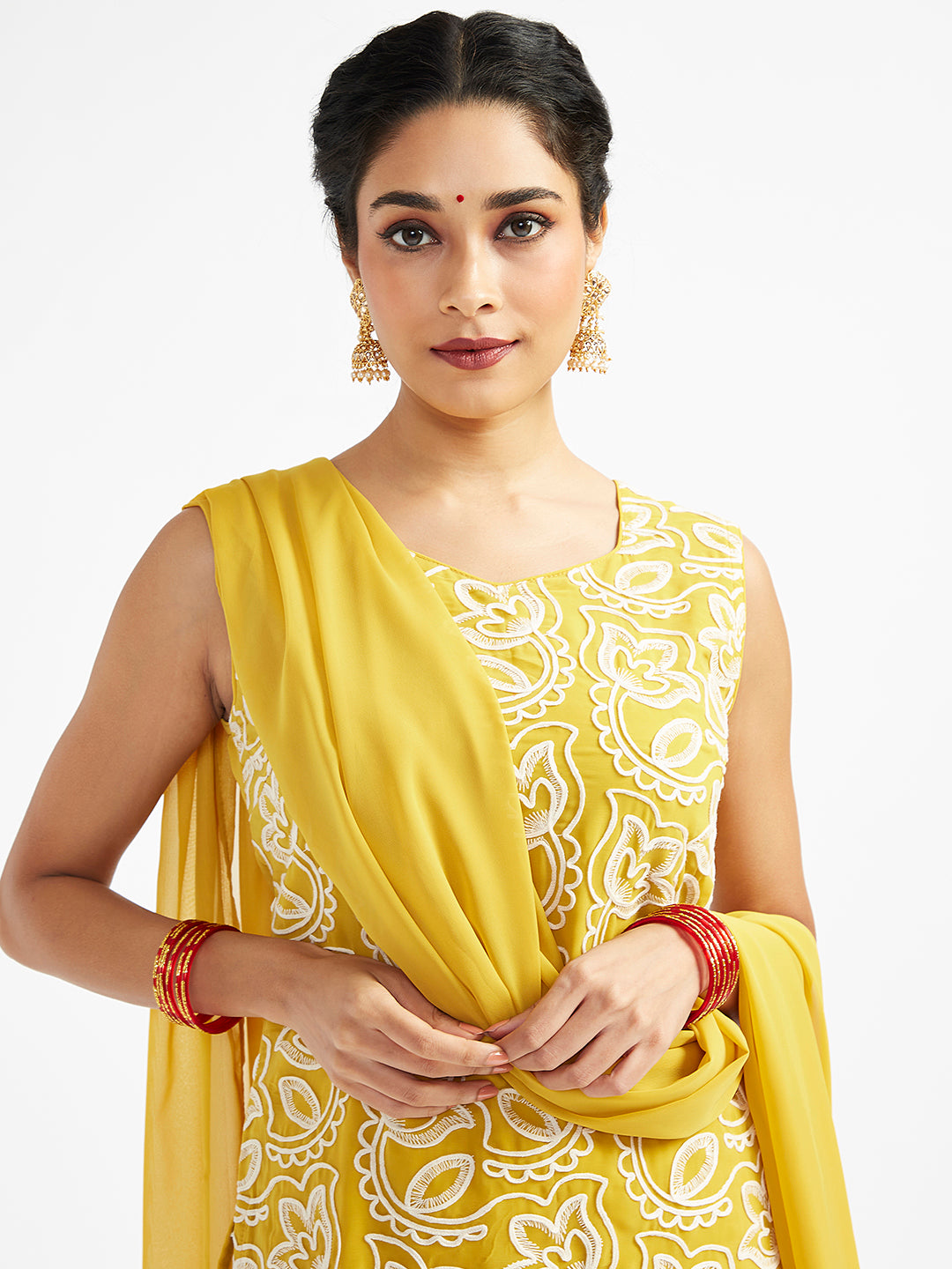 Women's Mustard Kurta Patiala Set