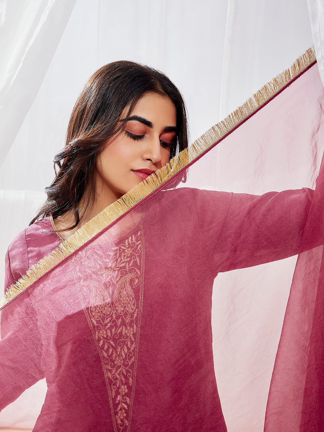 Women's Onion Kurta Set With Dupatta