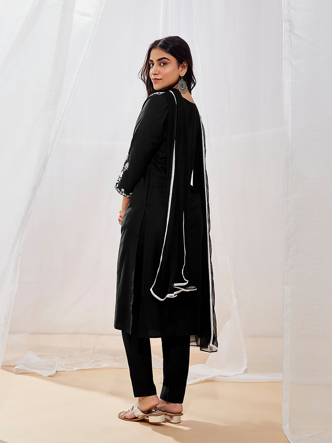 Women's Black Kurta Set