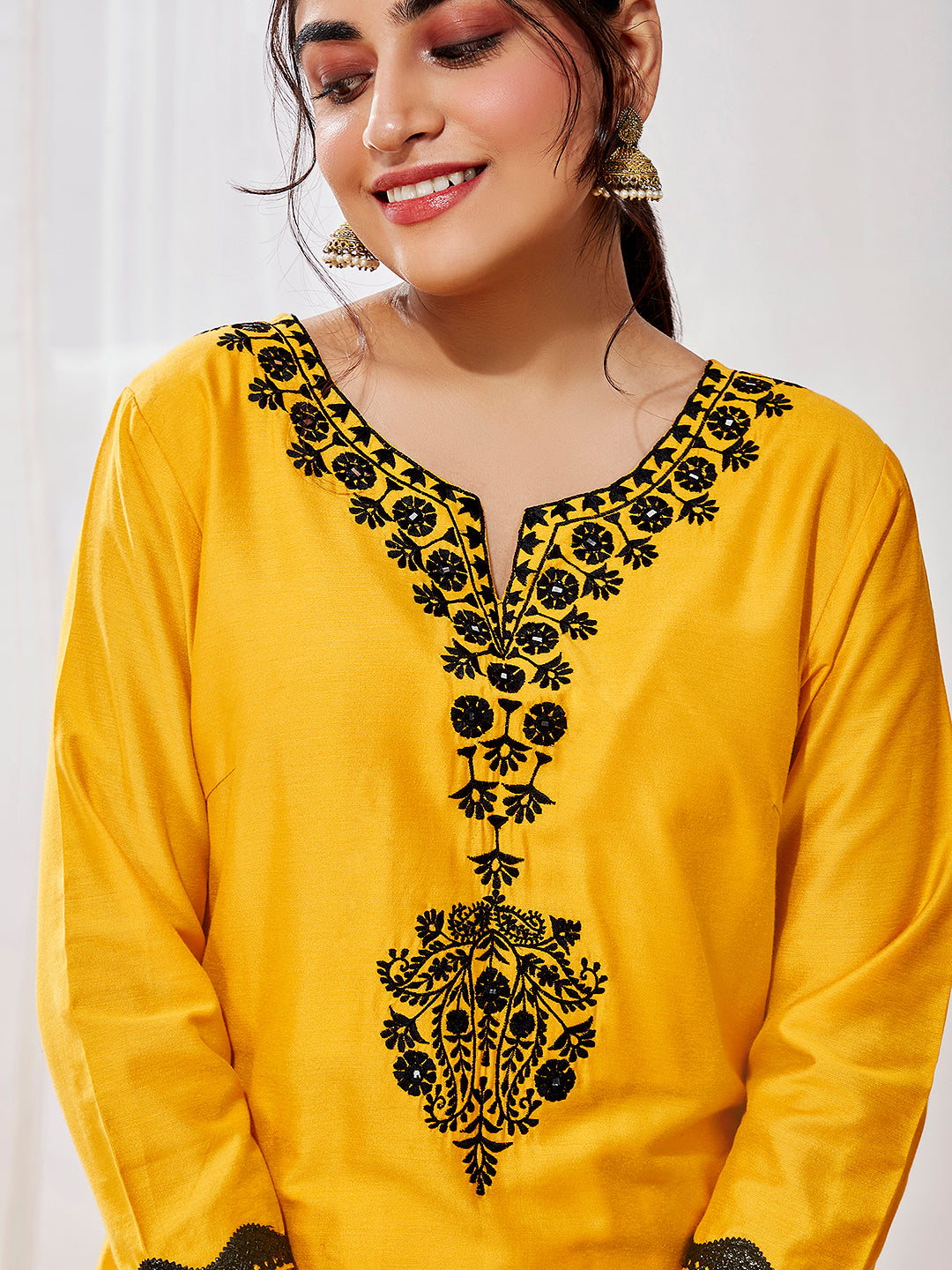 Women's Yellow Kurta Set