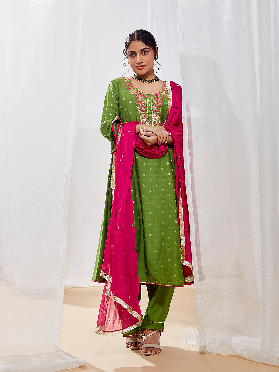 Women's Green Kurta Set