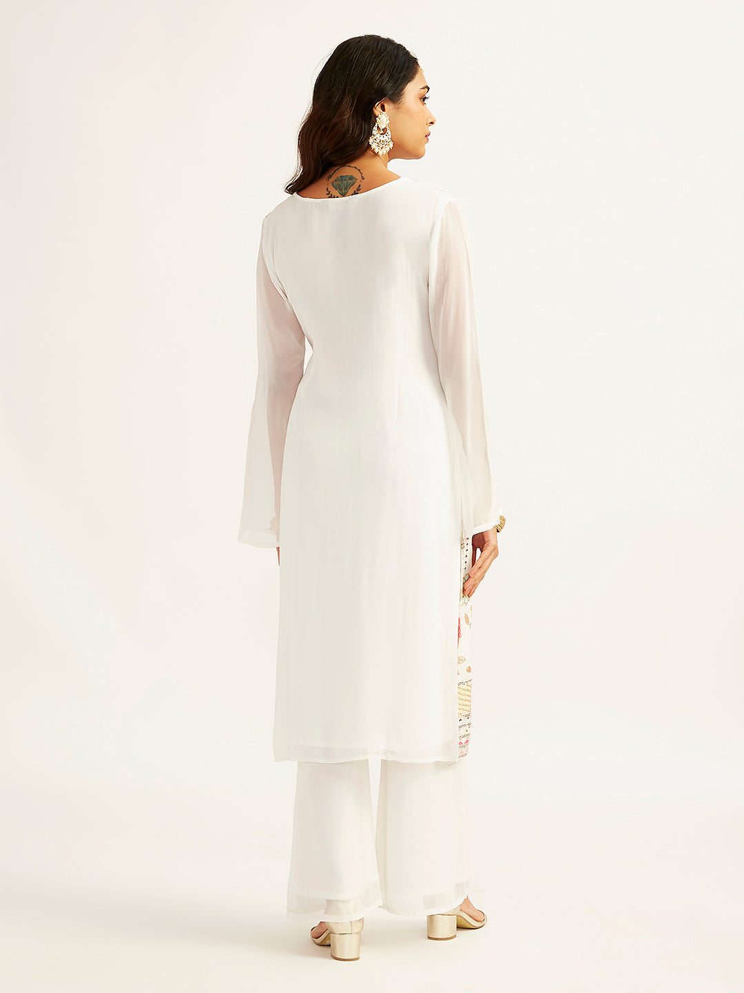 Women's White Kurta Set