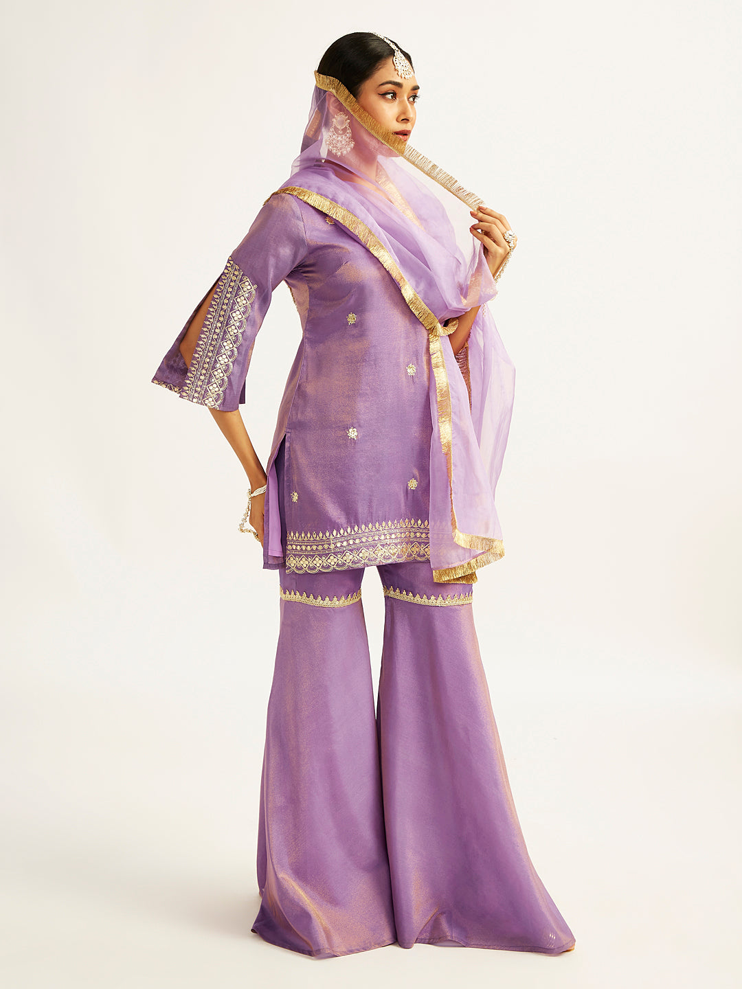 Women's Lavender Sharara Set