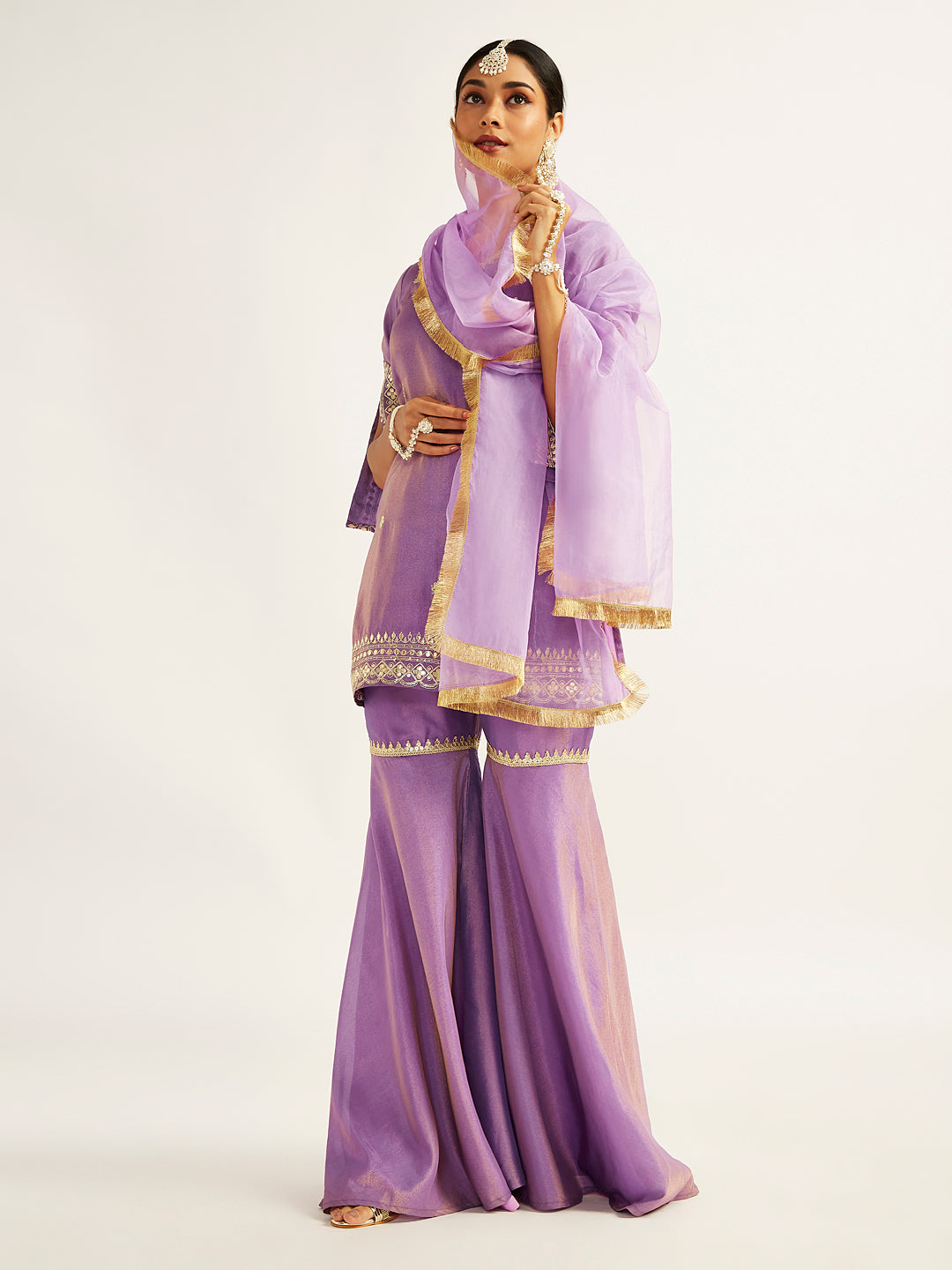 Women's Lavender Sharara Set