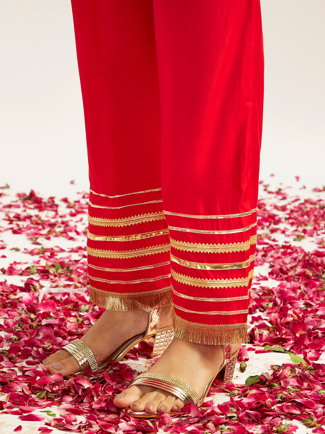 Women's Red Kurta Set