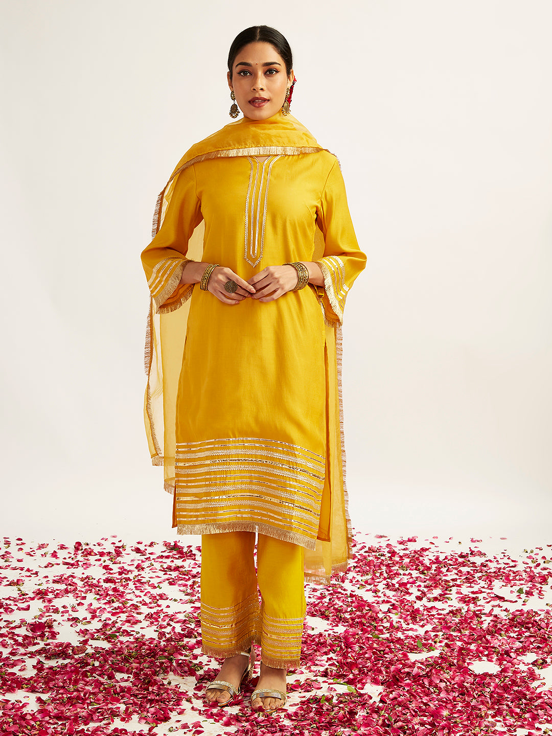 Women's Yellow Kurta Set