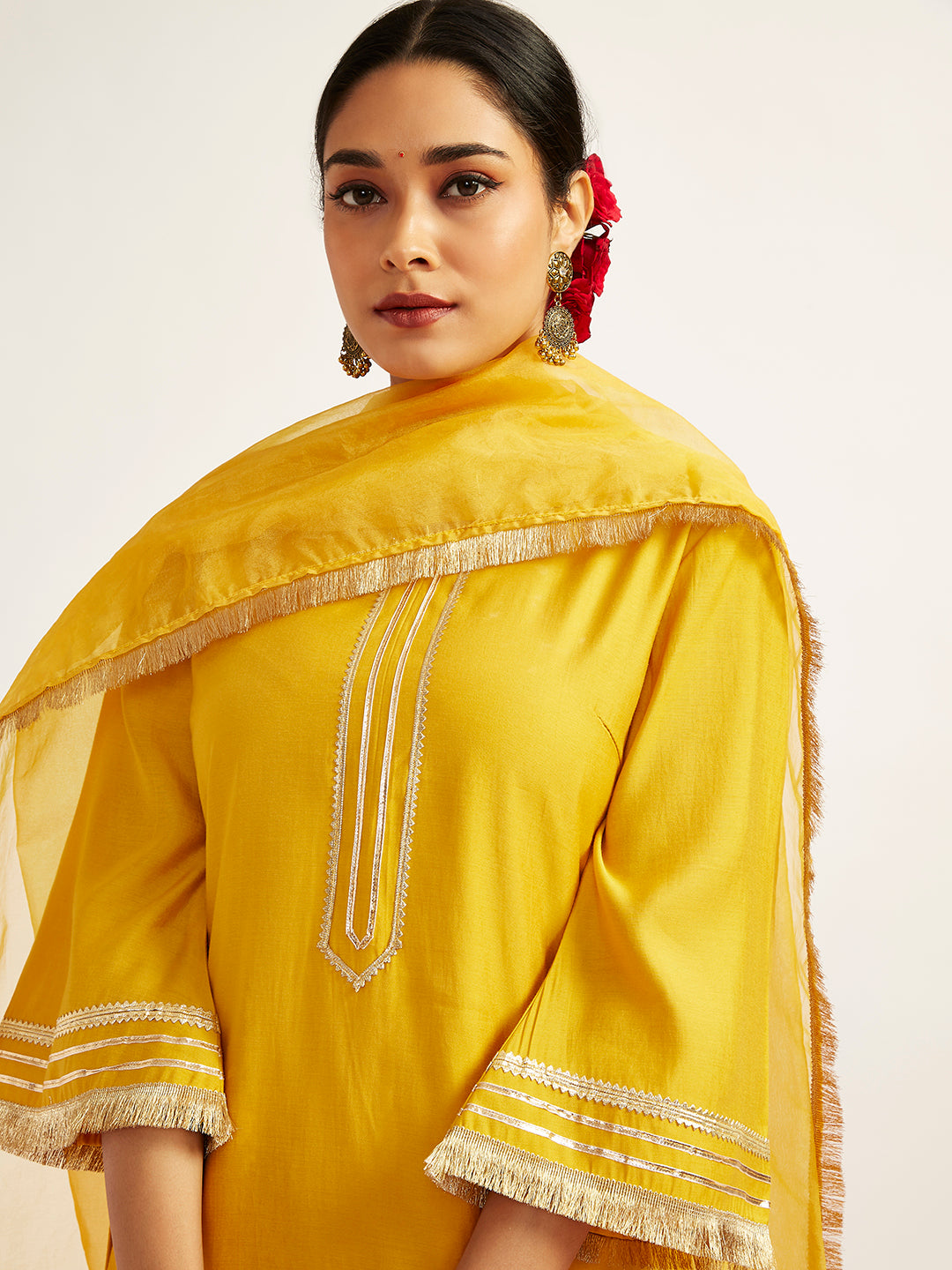 Women's Yellow Kurta Set