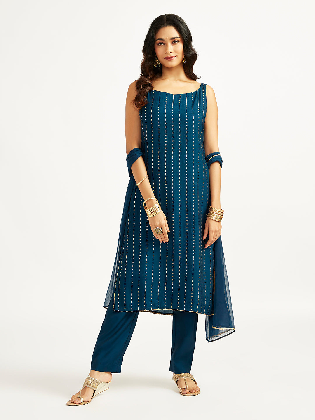 Women's Turquoise Kurta Set