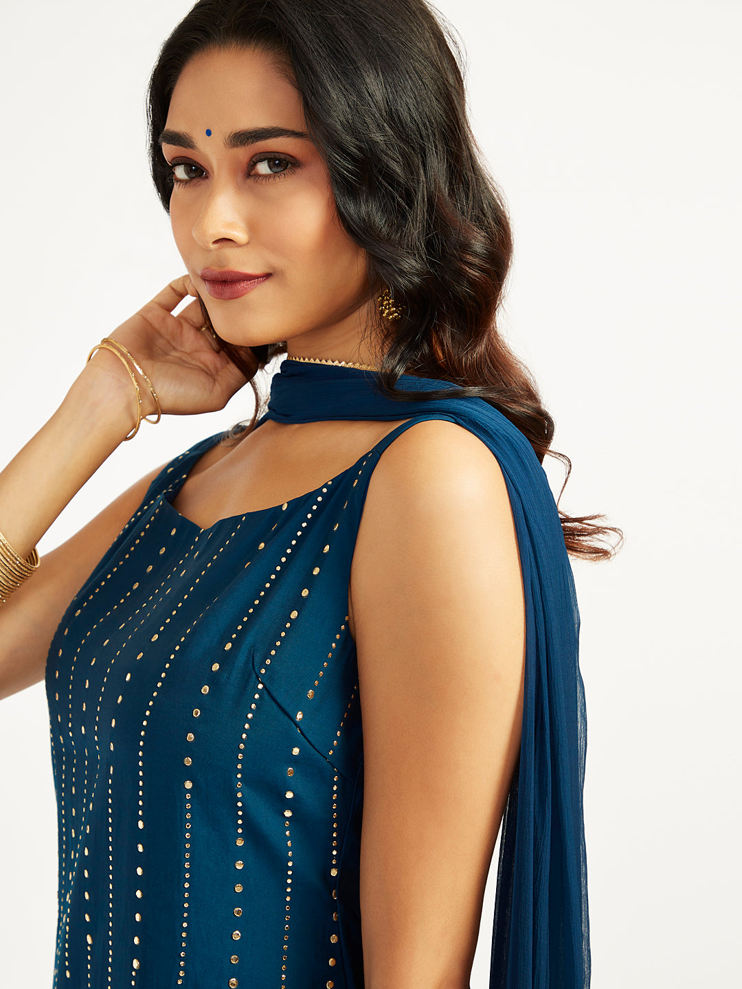 Women's Turquoise Kurta Set