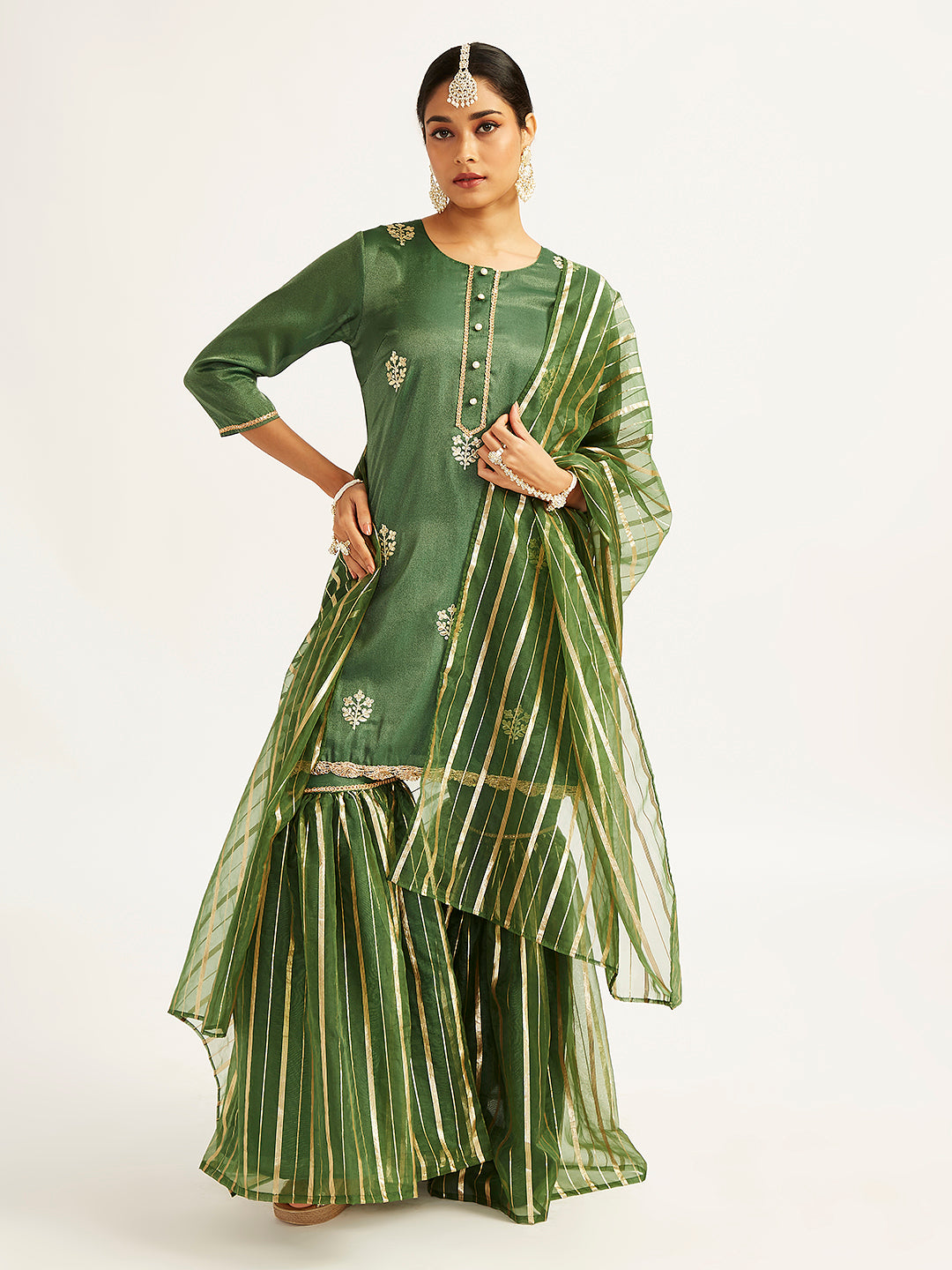Women's Green Kurta Set