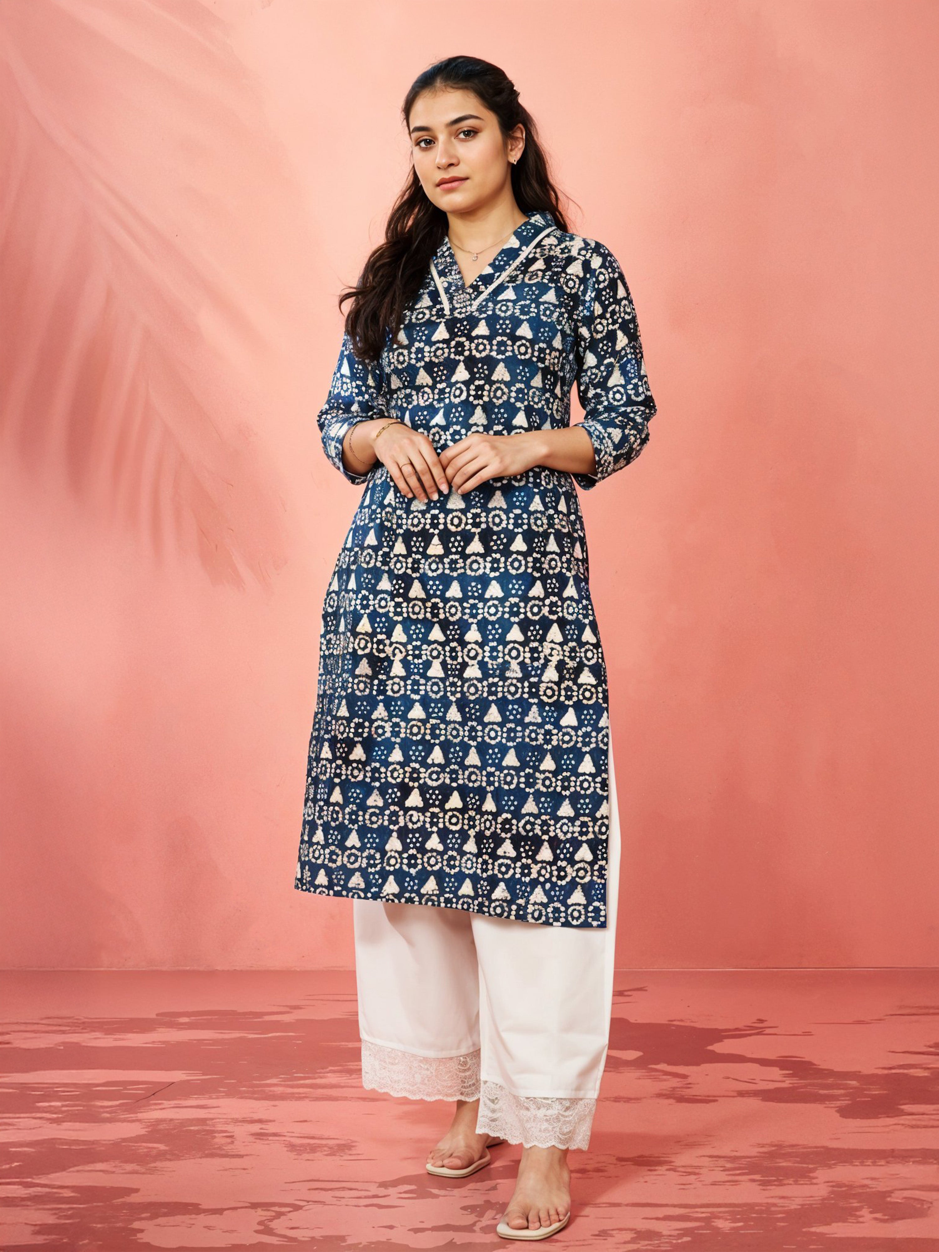 Women's White Cotton Palazzo Pants