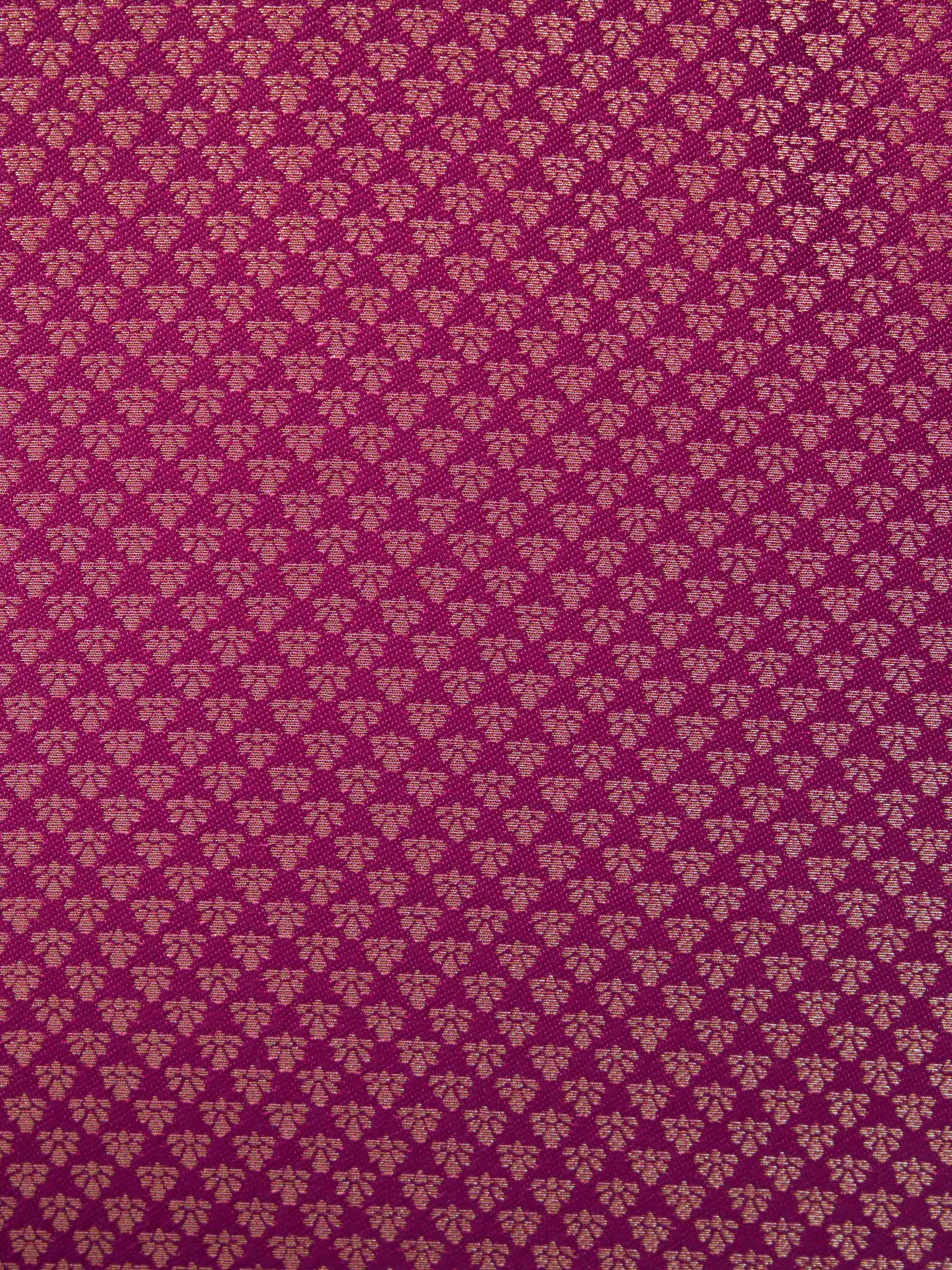 Women's Purple Cotton-Silk Ethnic Motifs Saree With Unstitched Blouse Piece