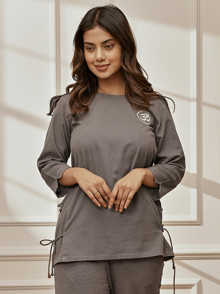 Women Round Neck Yoga Top