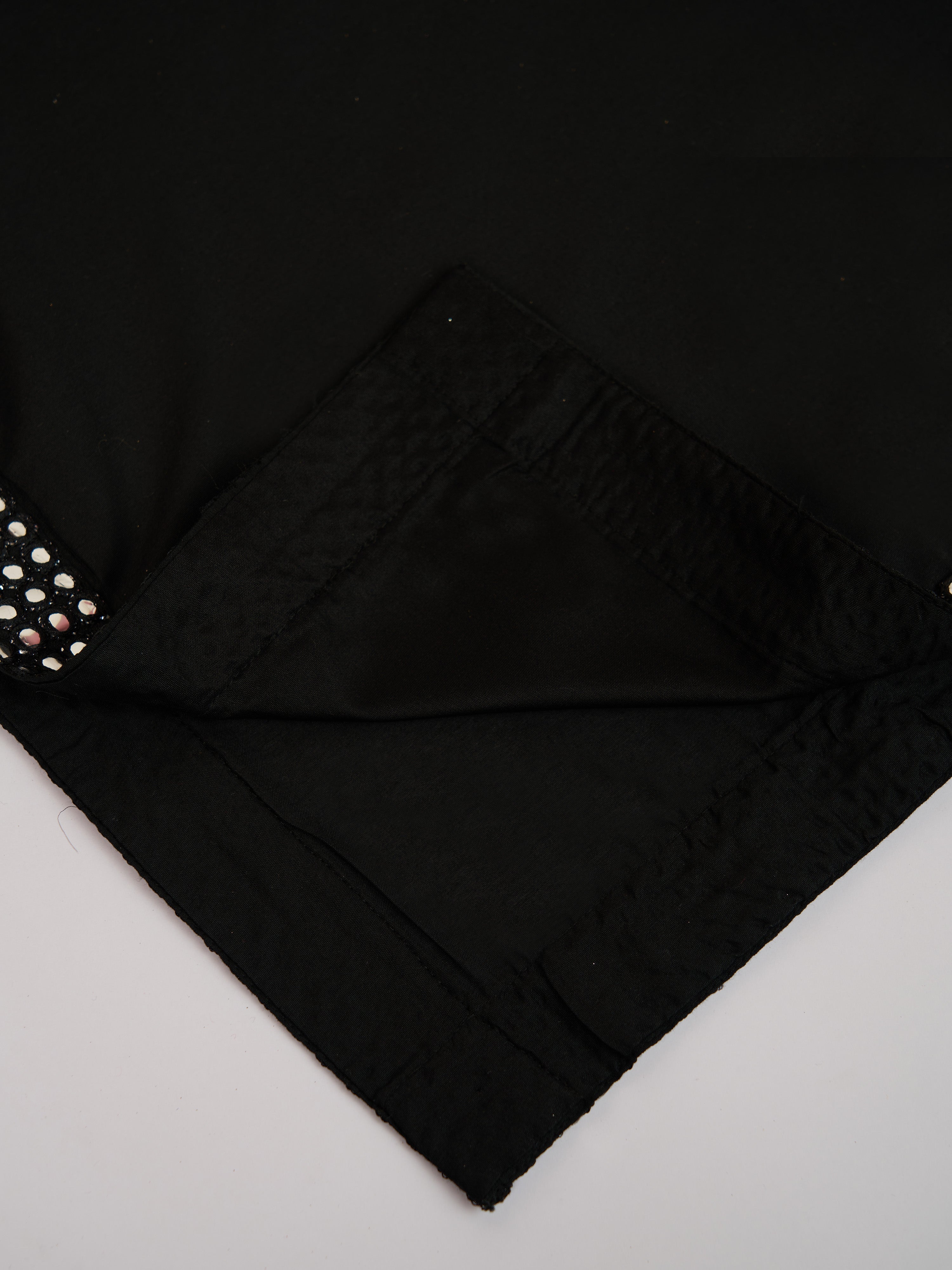 Men's Black Solid Dupatta