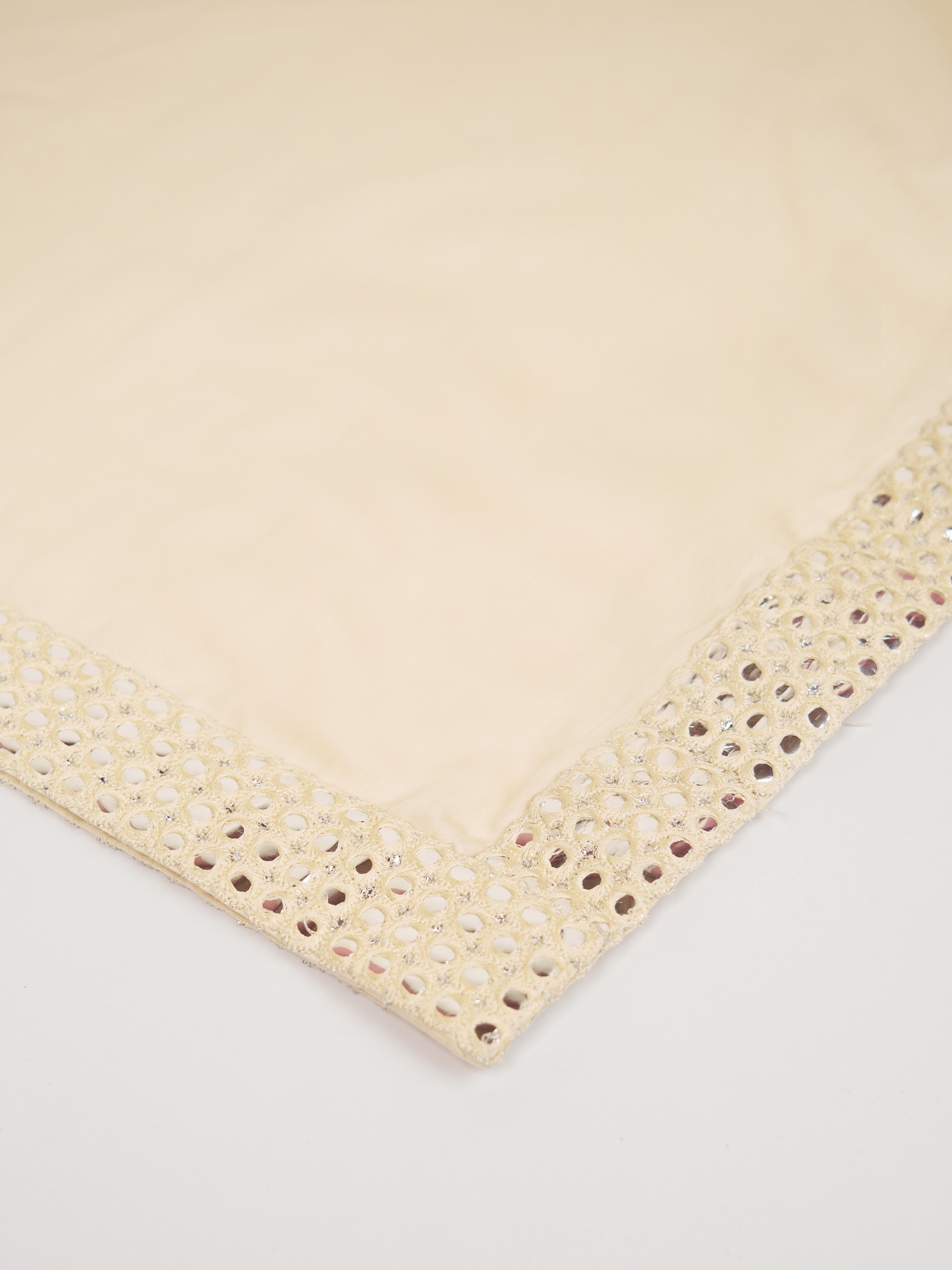 Men's Cream Solid Dupatta