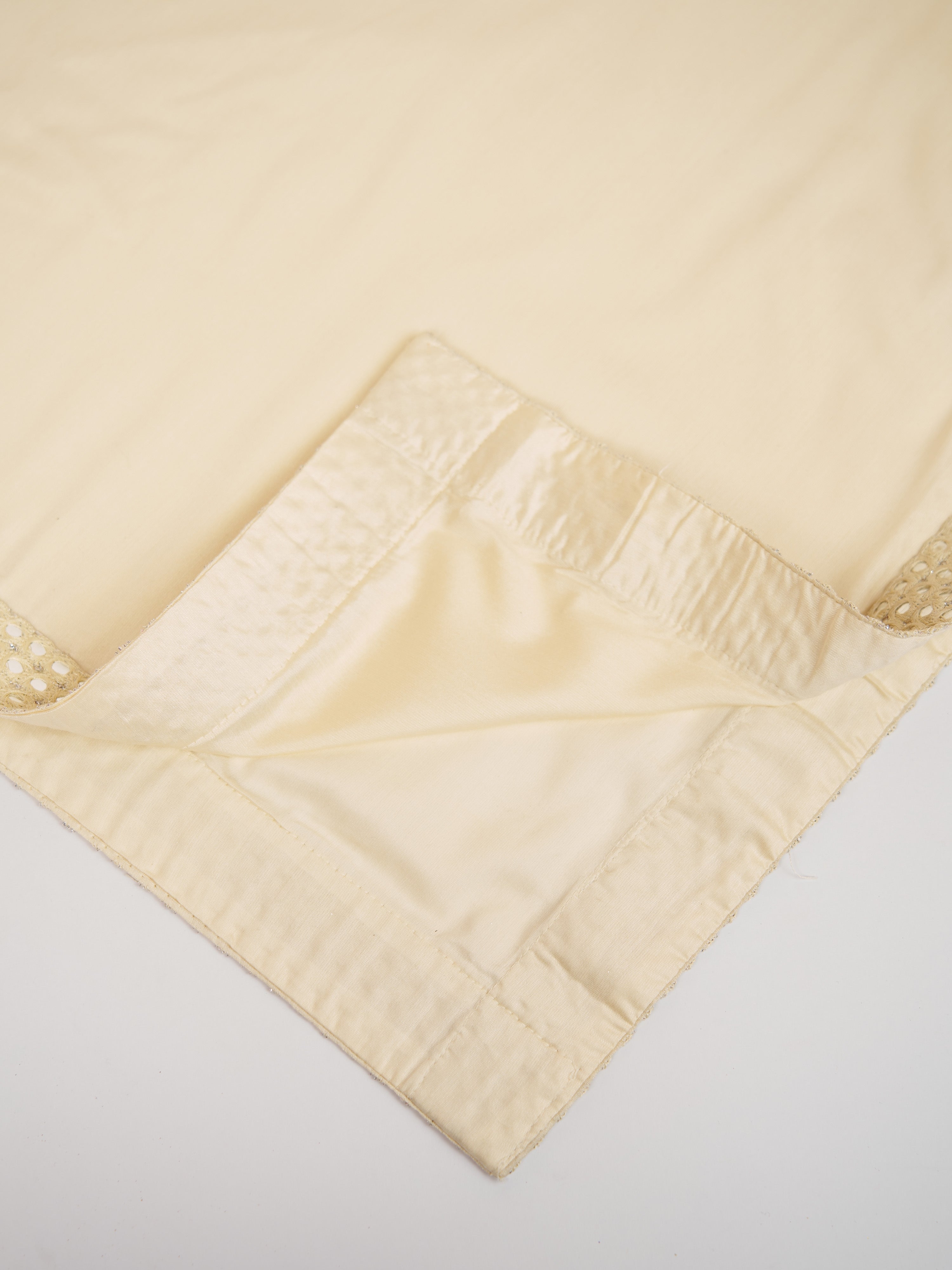 Men's Cream Solid Dupatta