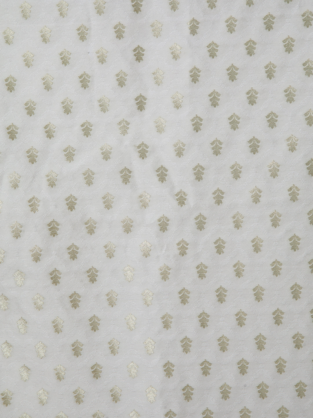 Men Cream Self Design Zari Work Undetermined Dupatta