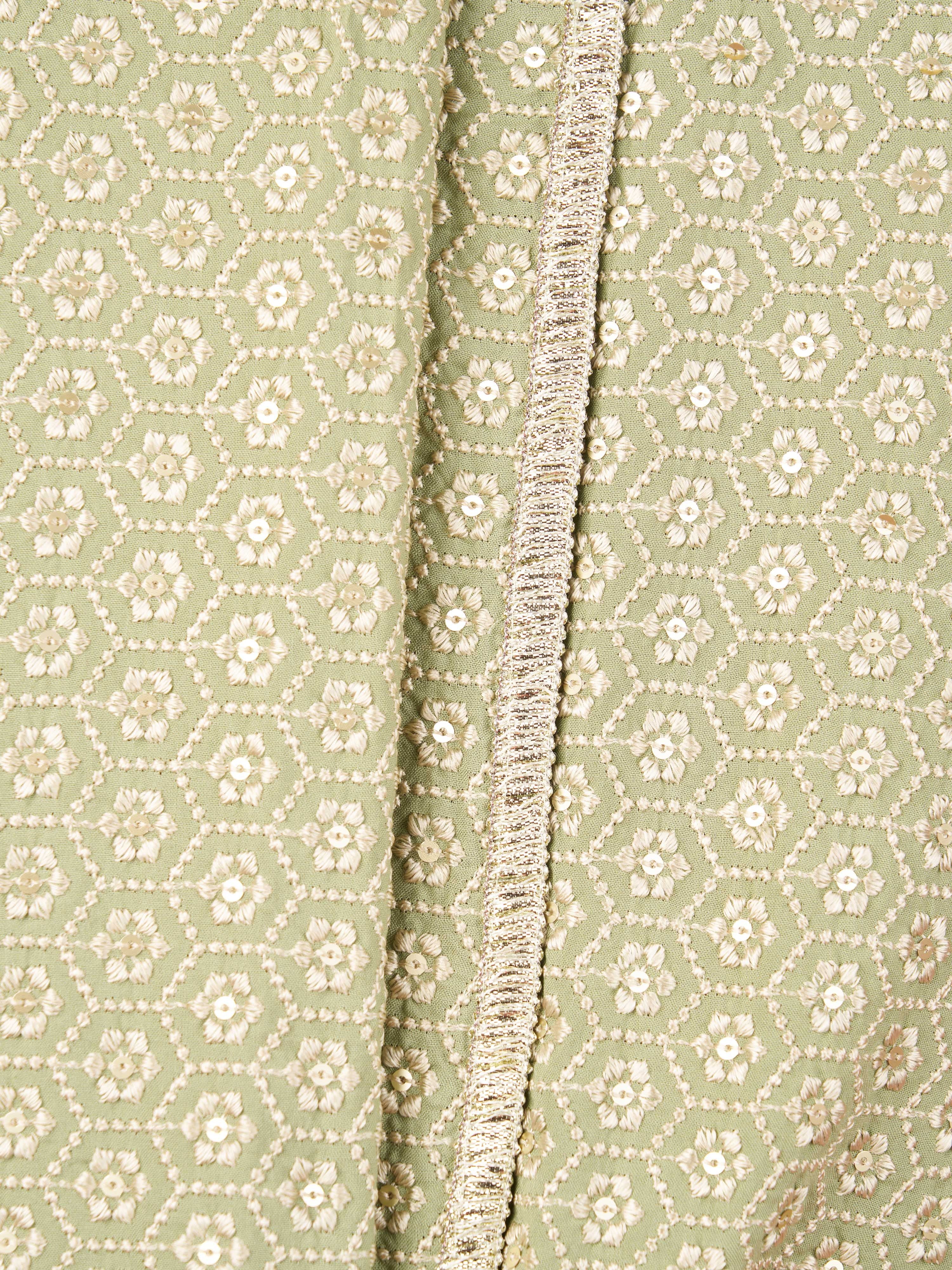 Men's Green Geometric Dupatta